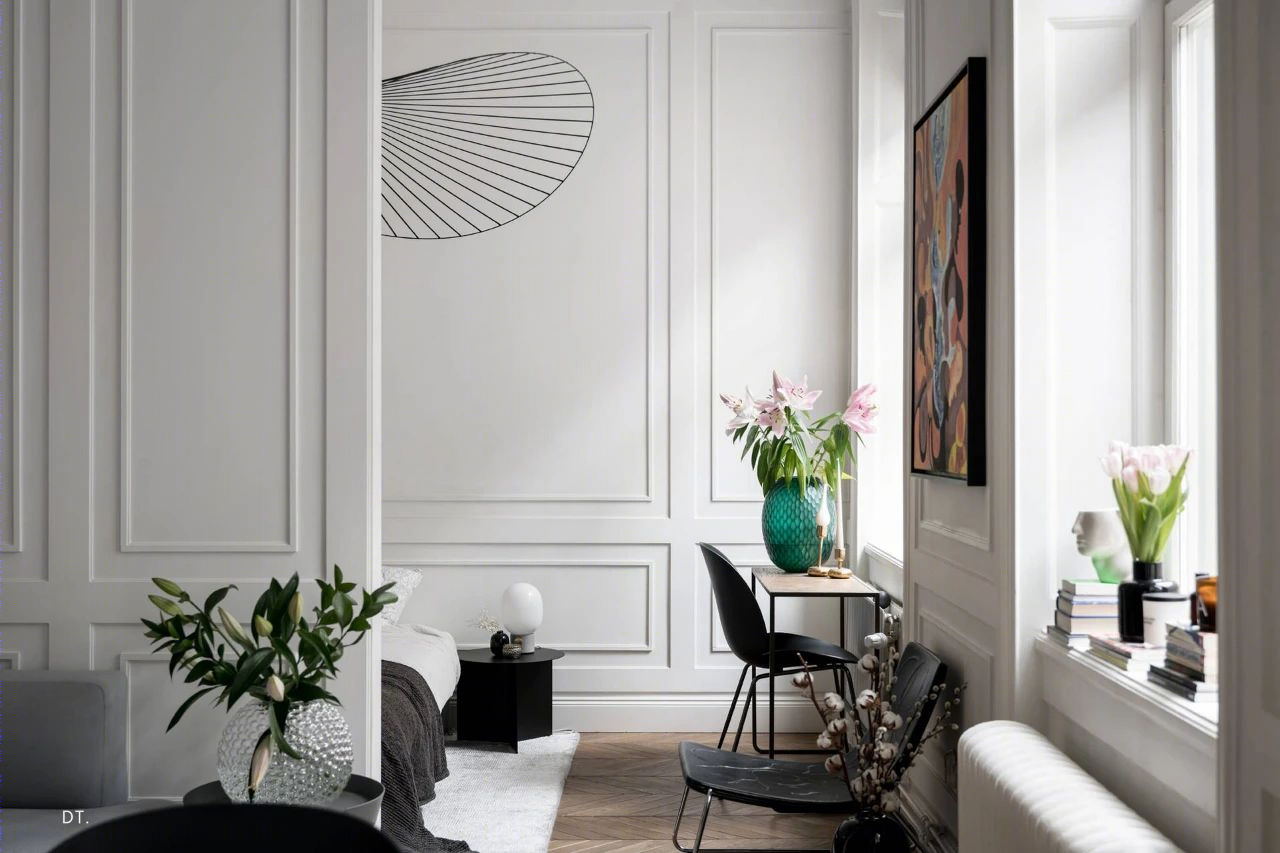 斯德哥尔摩 46㎡极简黑白空间设计-15