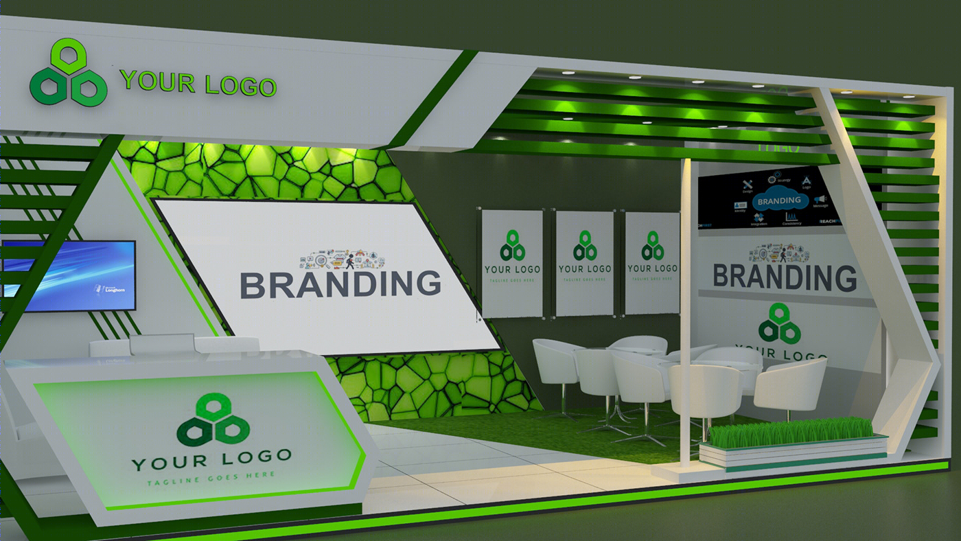 Green Theme Exhibit Stall Design-3