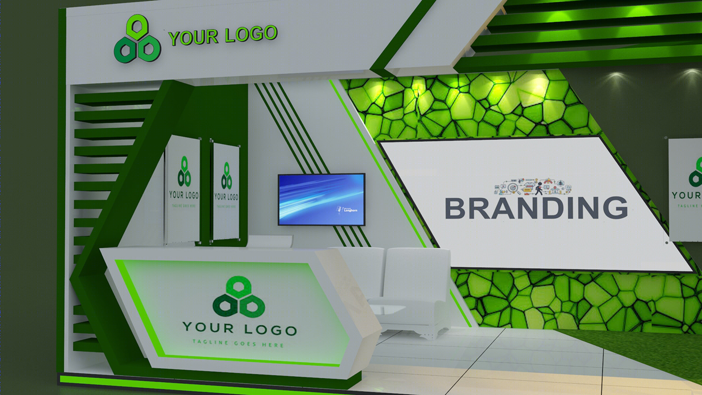 Green Theme Exhibit Stall Design-2