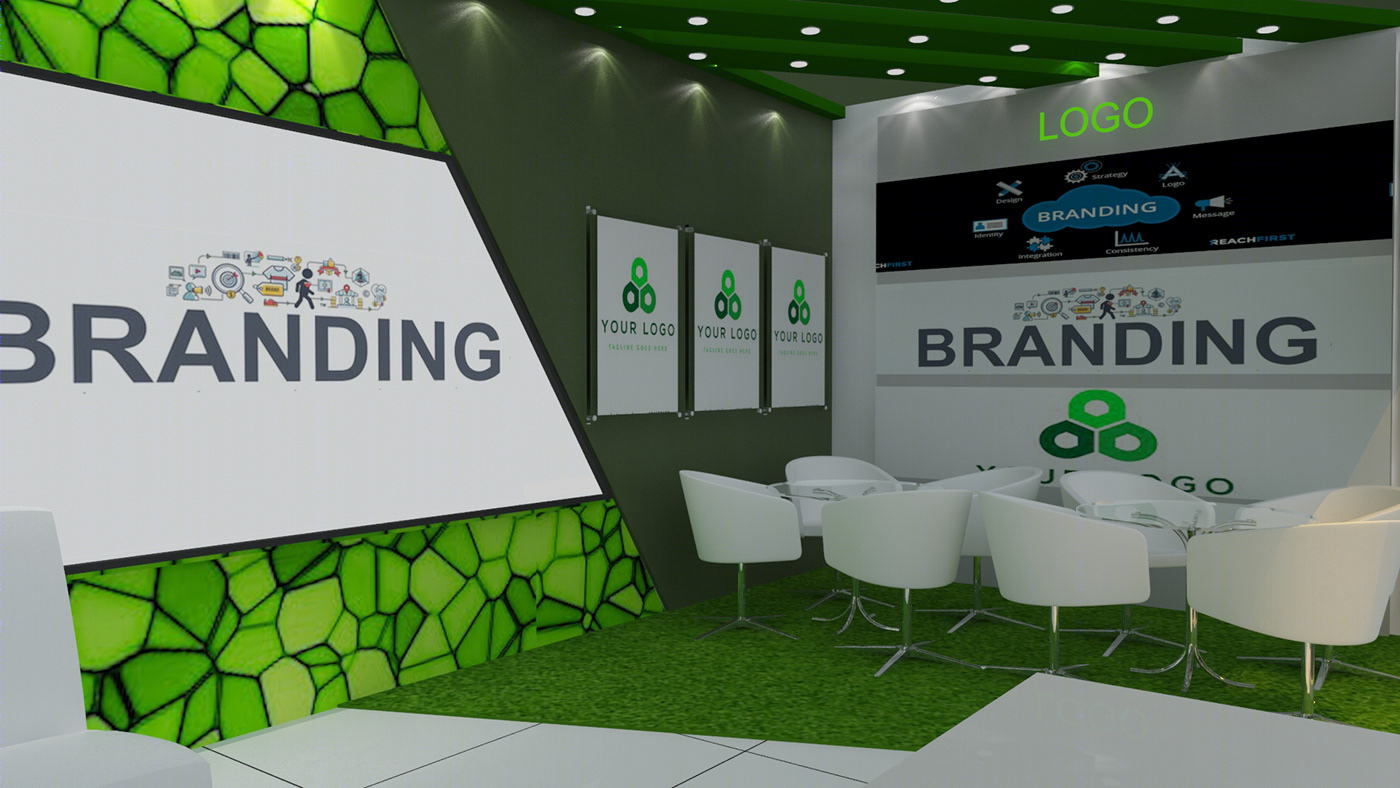 Green Theme Exhibit Stall Design-4