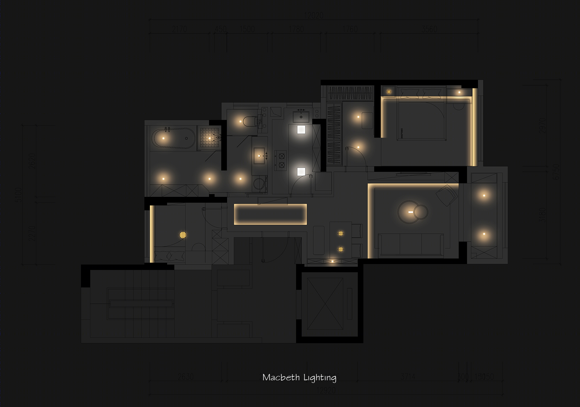 卢小姐家装灯光设计-10