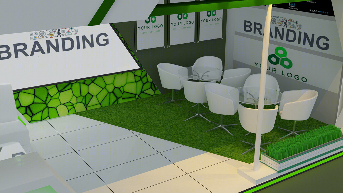 Green Theme Exhibit Stall Design-5