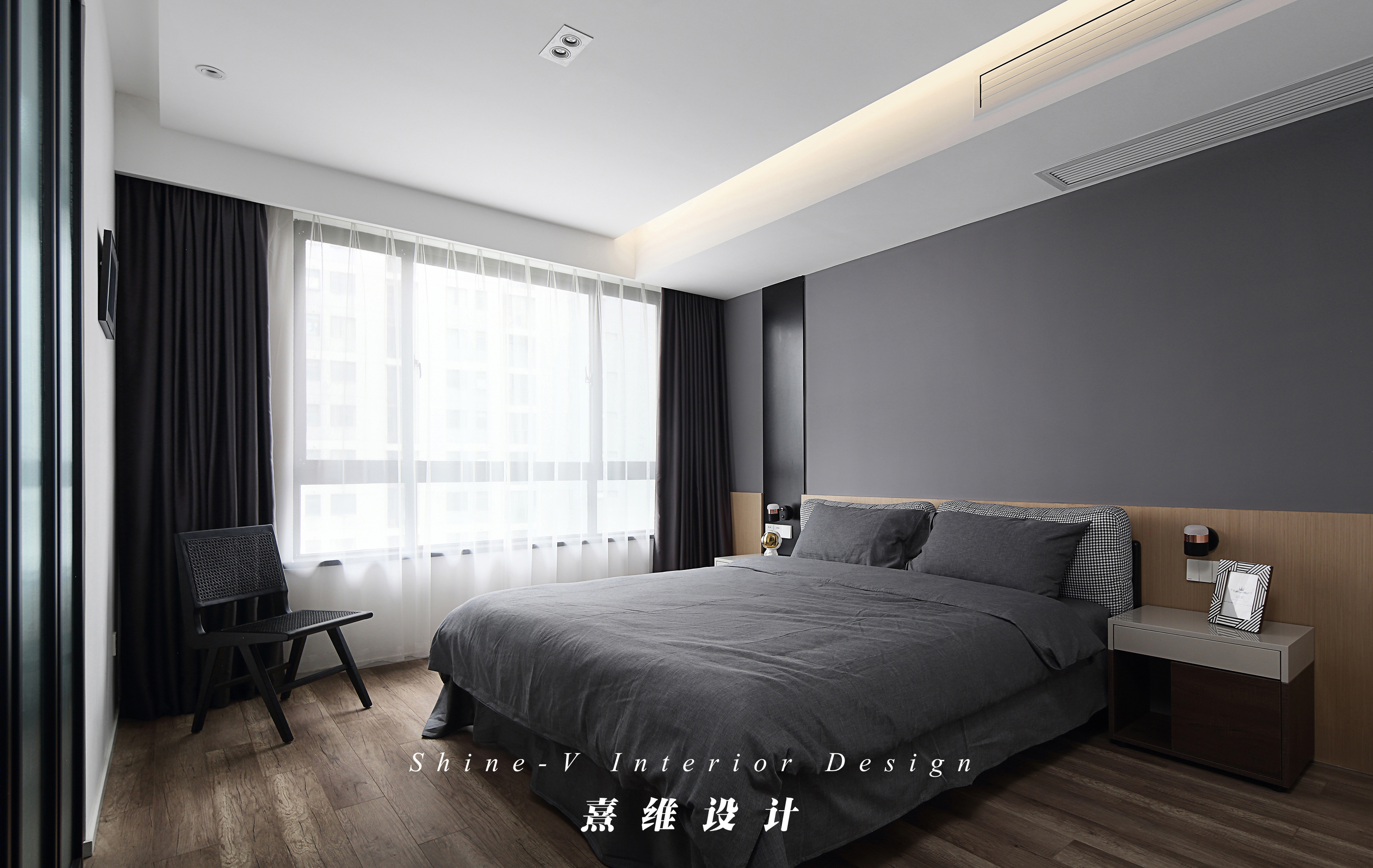 多材质混搭，打造极致黑白灰空间-24