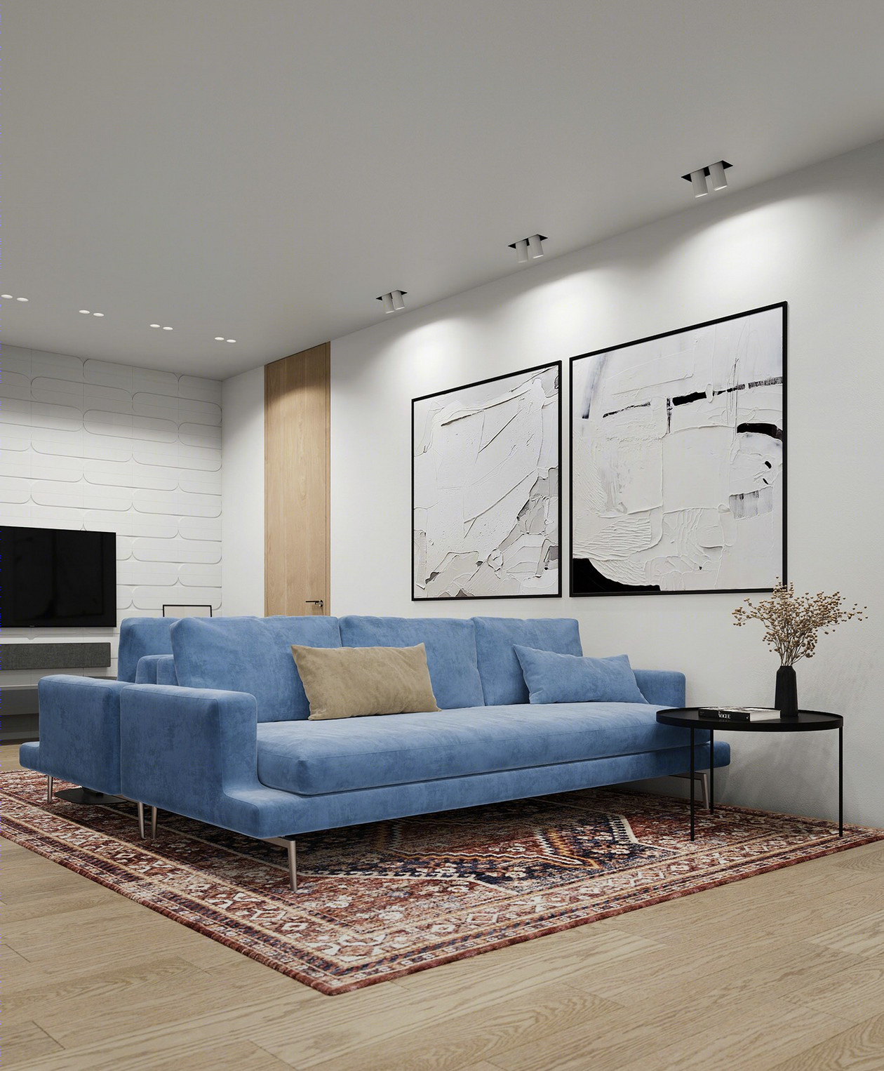 140平简约，多彩空间设计！-1