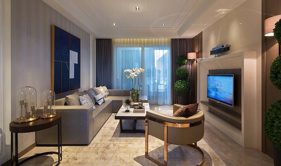 观湖壹号现代简约样板房-4