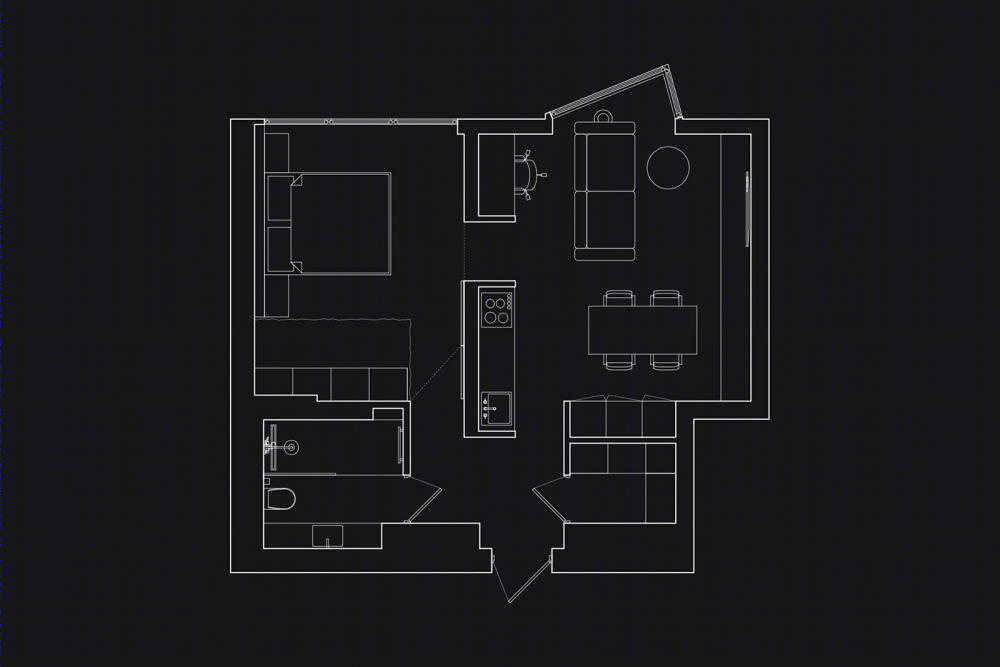 紧凑与舒适并存的小户型设计丨Bezmirno Architects-3