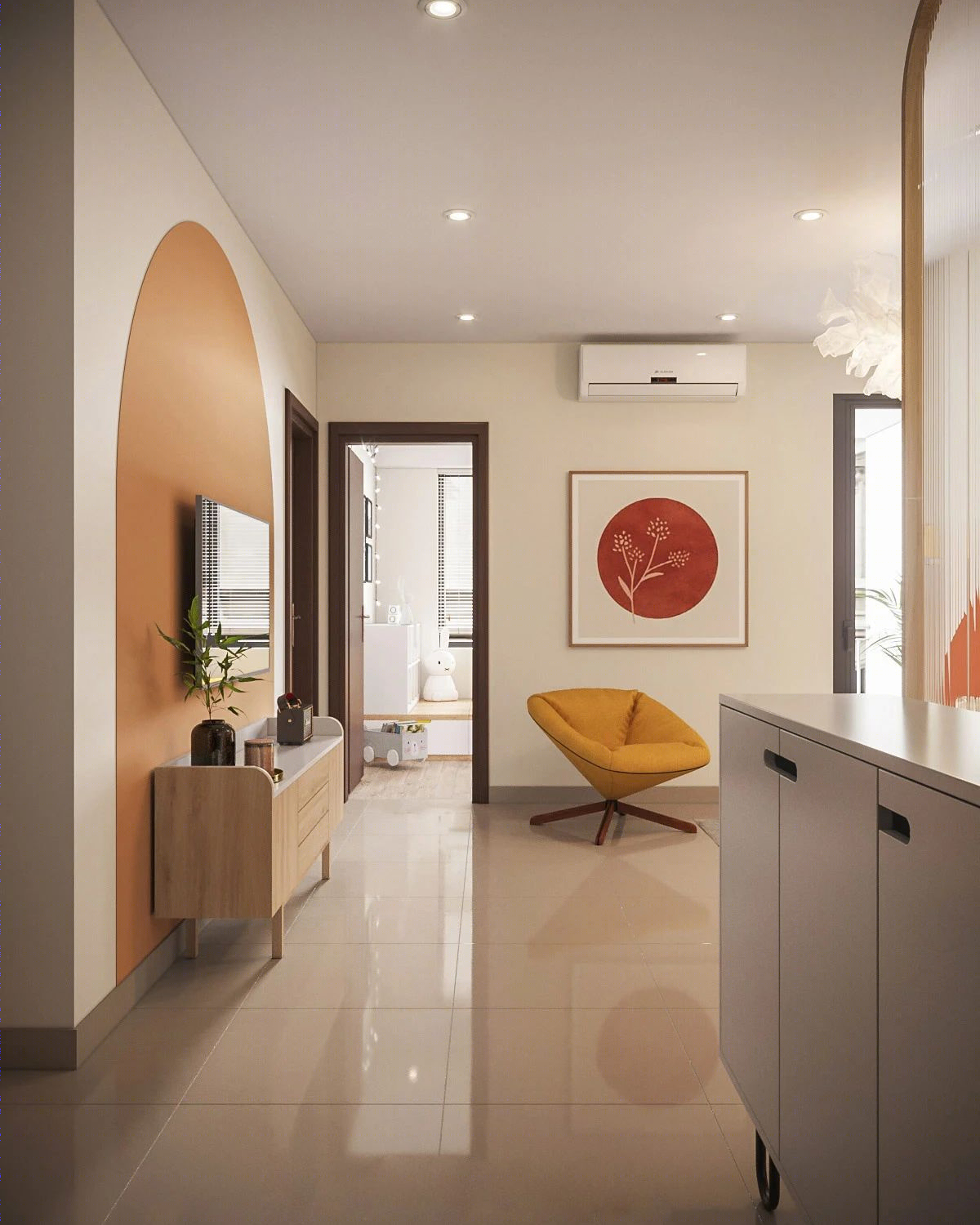 Creating Well Rounded Interiors With Circle Themes - Orange-16