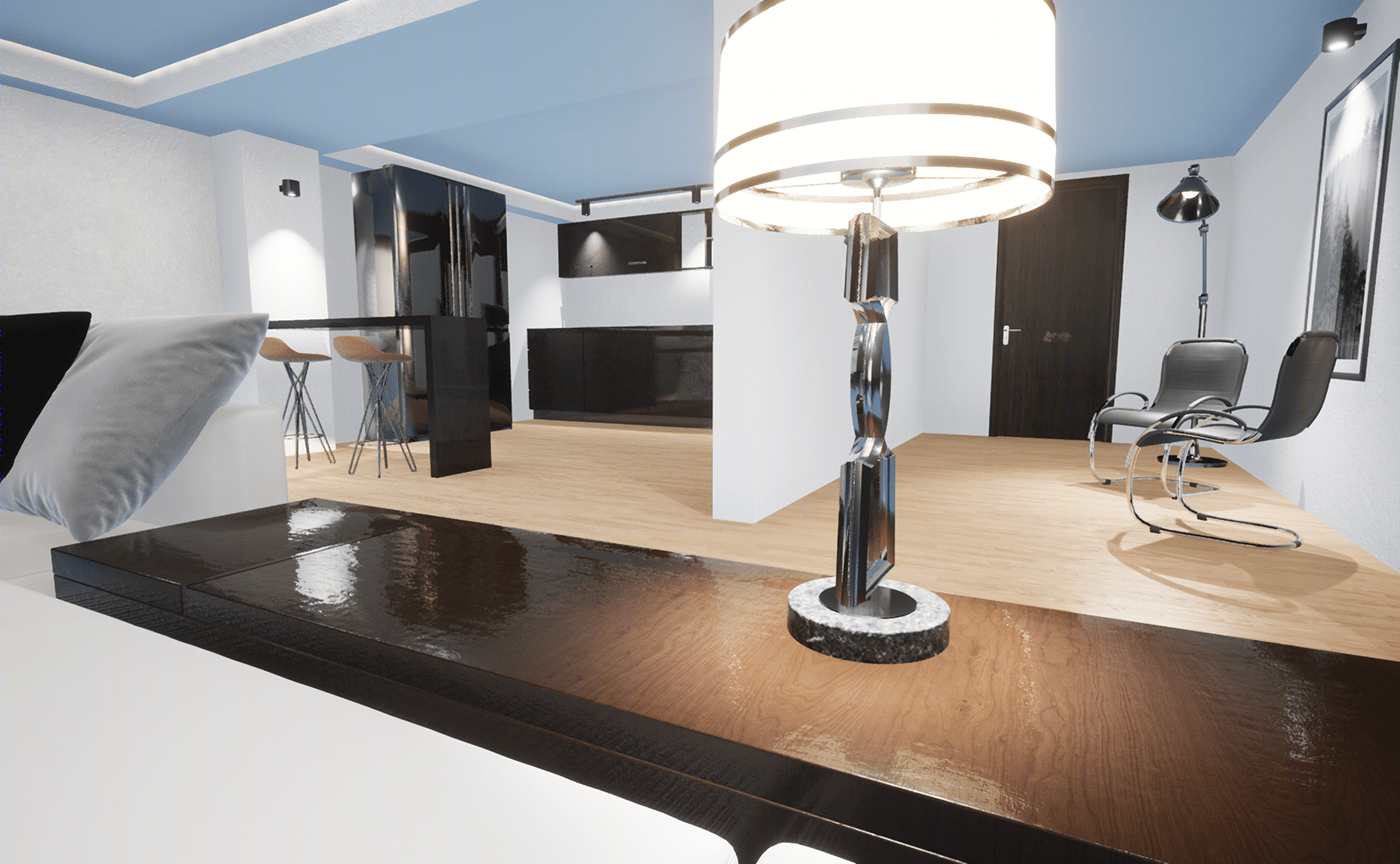 Anastasiya Gushchina丨平层丨3d Interior design created with Unreal Engine-5