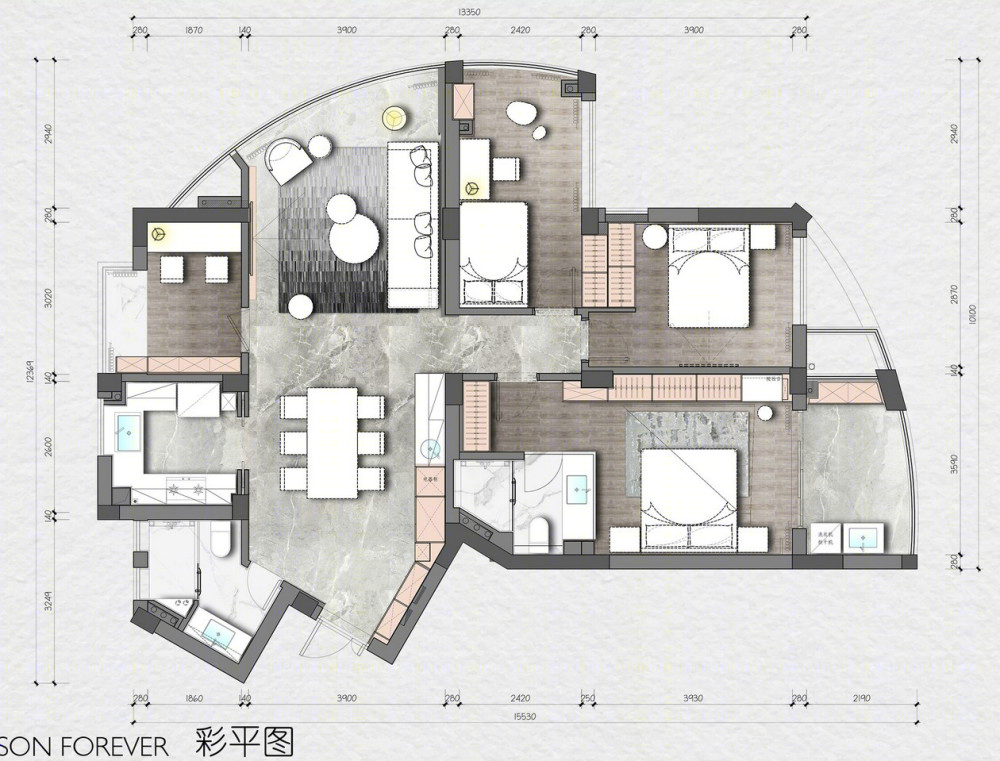 力设计新作 · 现代轻奢的美学空间-1