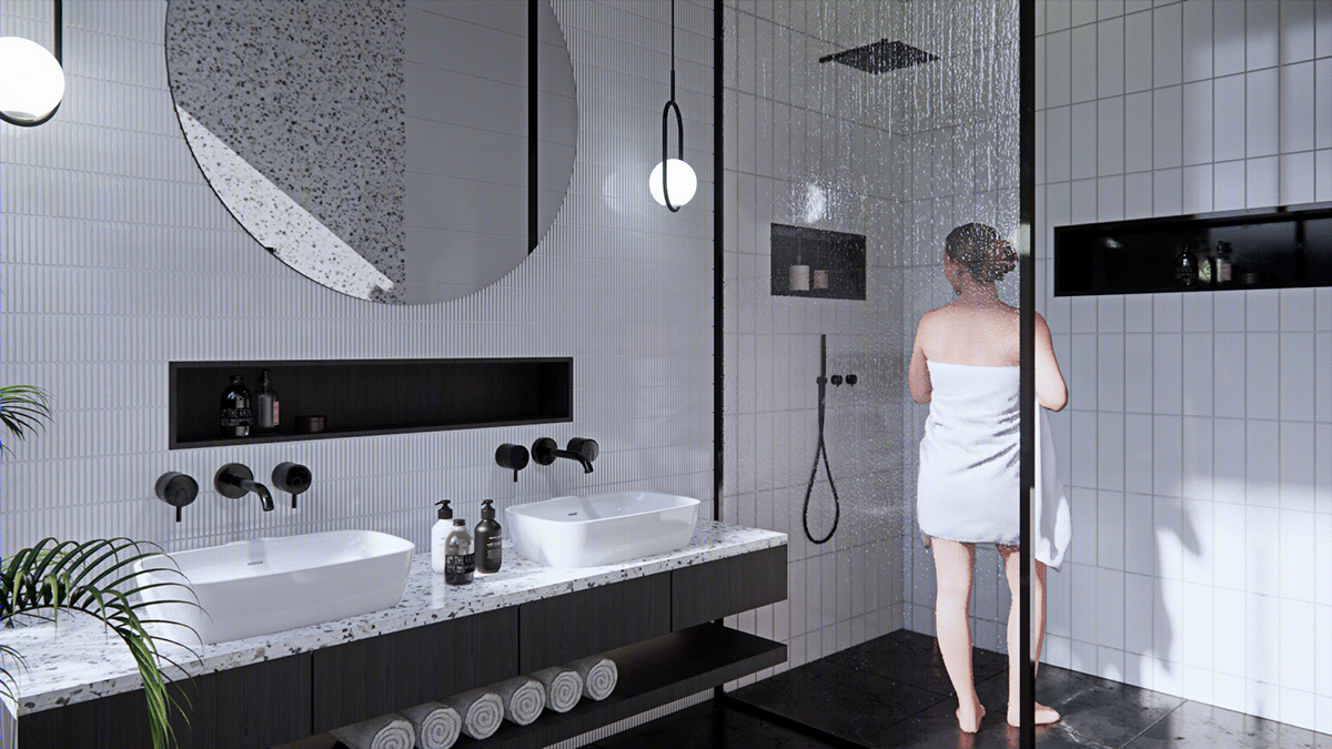 Minimalist White Bathroom-3