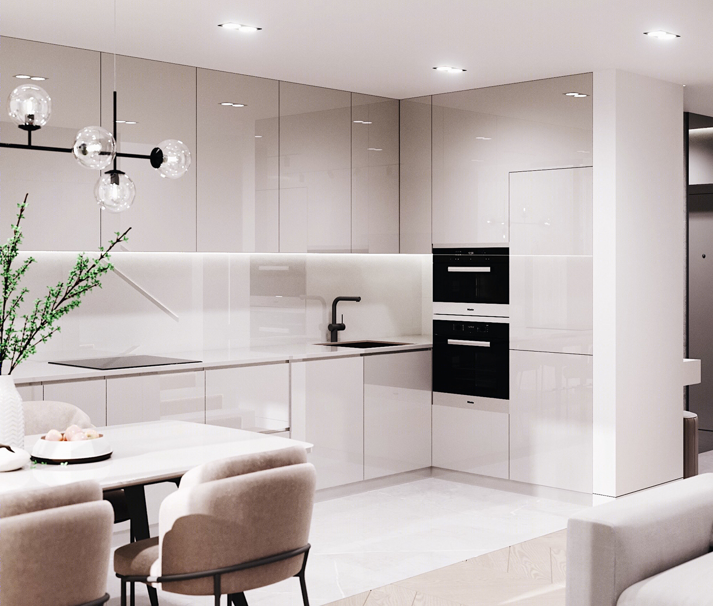 Anastasiya Gushchina丨平层丨Interior Design.Forspace Design.Kitchen.Kiev,2021-2