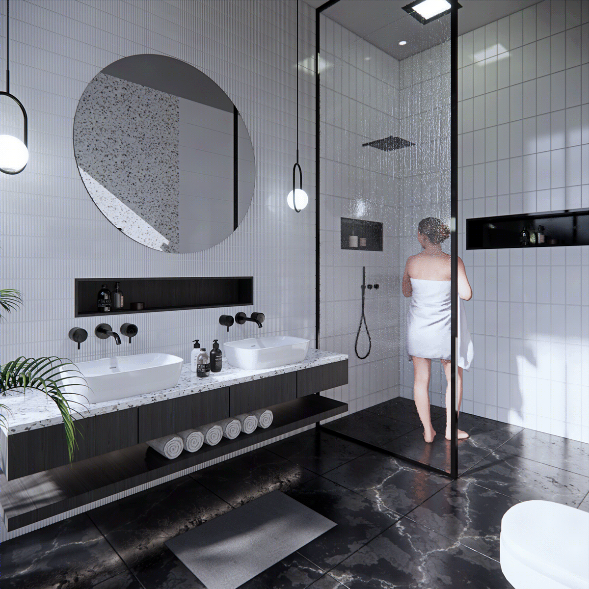 Minimalist White Bathroom-5
