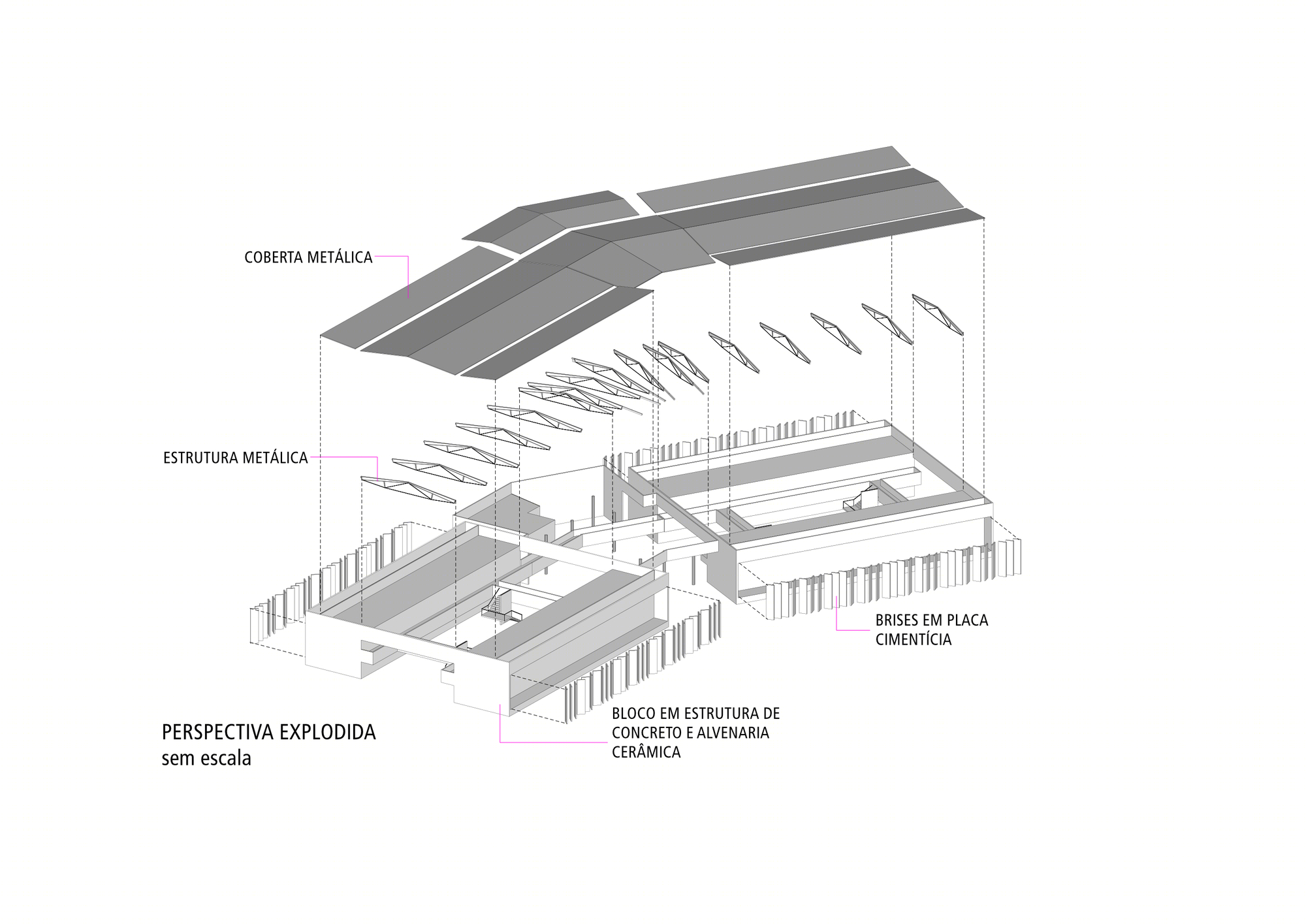 Croquis Projetos Rede Arquitetos丨教育建筑丨Didactic Block UFC Crateús-35