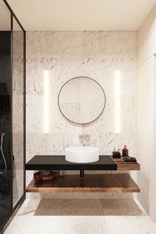 乌克兰设计师打造简约奢华 44㎡一居室，空间利用恰到好处！-17