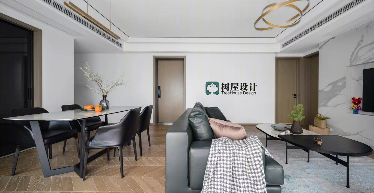 合肥融创壹号院极简风树屋软装设计丨中国合肥丨安徽树屋软装设计-9