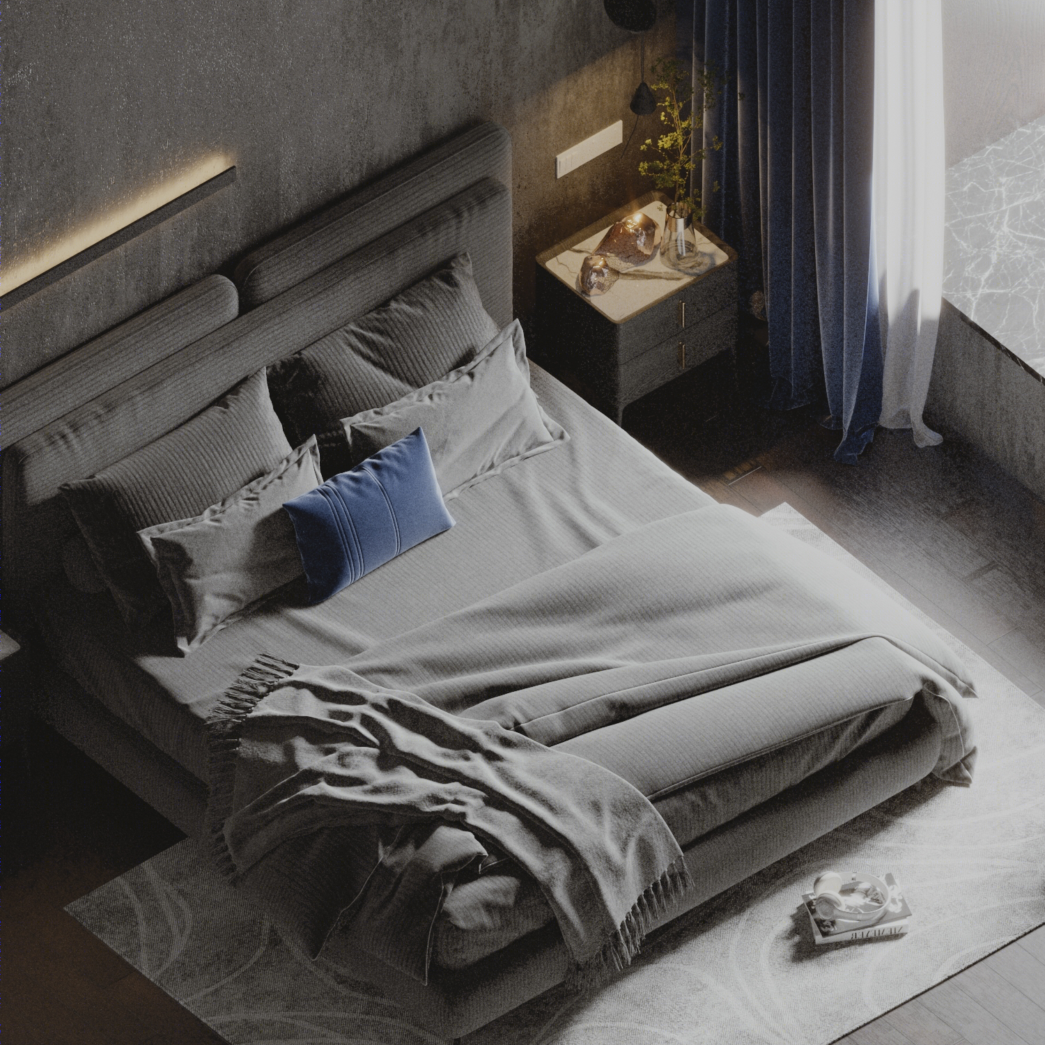 15㎡简约卧室设计丨中国西安丨小二不吃鱼-6