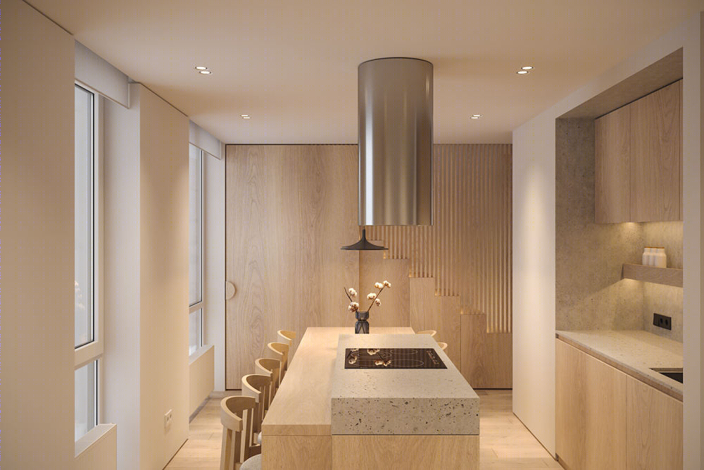 温馨舒适的现代家庭公寓设计丨Bezmirno Architects-11