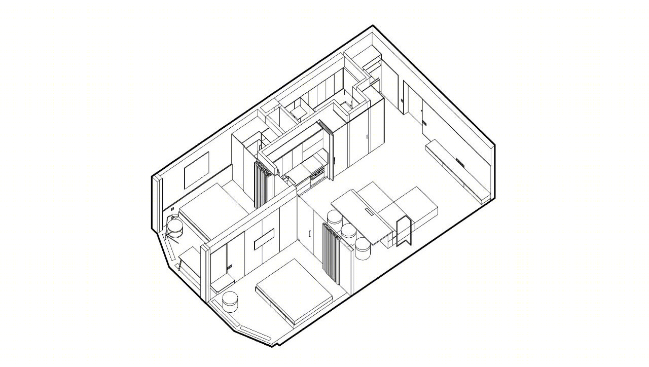 56㎡白色极简小宅丨M3 ARCHITECTS-2