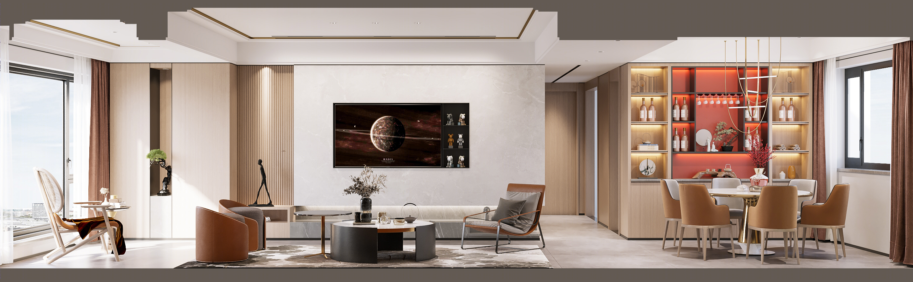 湖南上册一合空间美学馆 平层设计展示-6