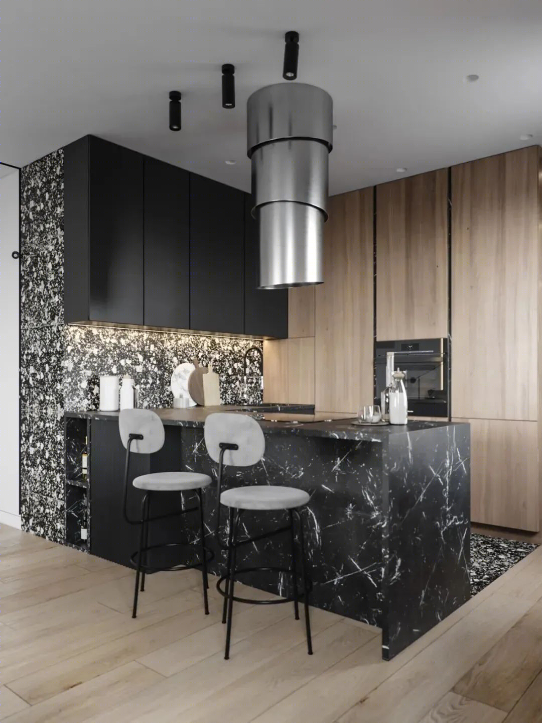 极简灰与自然木的优雅融合丨SAUNYA 工作室-6