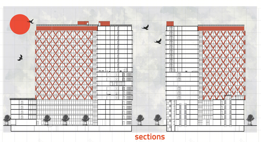 Anastasiya Gushchina丨商业综合体丨Mixed-use building project in new mansoura-6