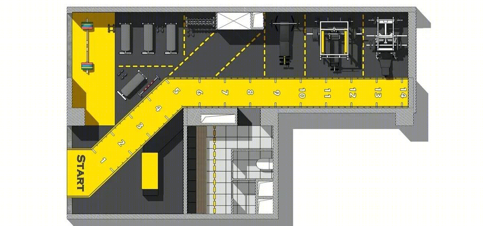 中海左岸澜庭 UNDER CONSTRUCTION 健身房 | 黄色警戒线下的巧妙设计-22