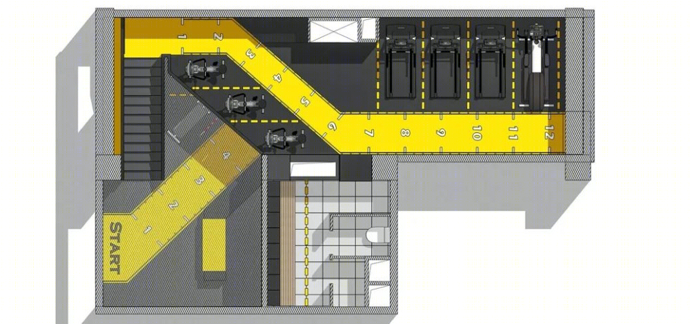 中海左岸澜庭 UNDER CONSTRUCTION 健身房 | 黄色警戒线下的巧妙设计-23