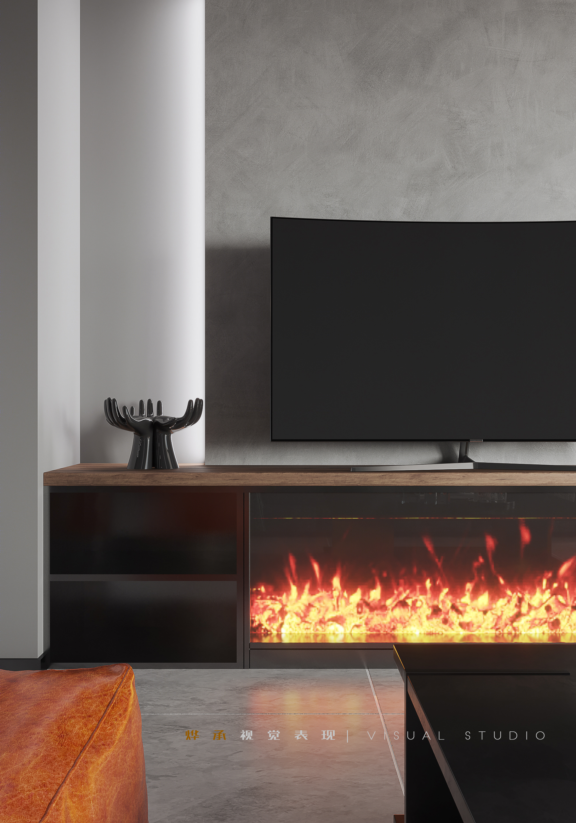 极简黑白灰 | 3dmax2020 cr7.1 ps 的室内设计典范-3