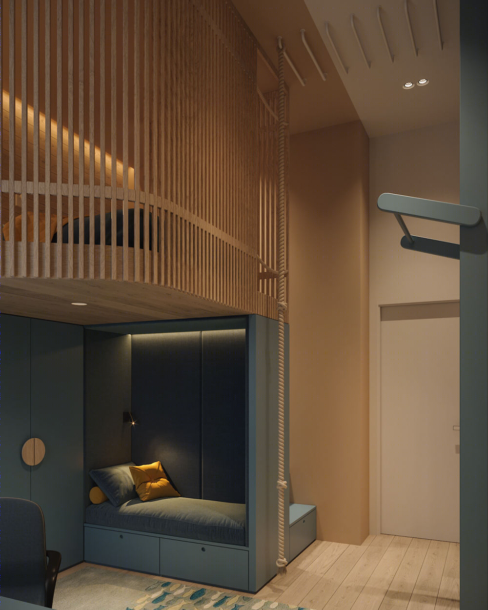 温馨舒适的现代家庭公寓设计丨Bezmirno Architects-26