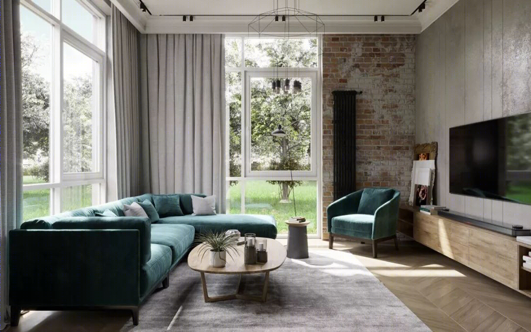 工业风清新时尚住宅设计-0