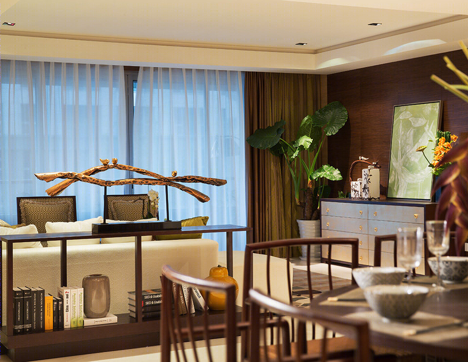 绿城盛世滨江样板房，现代简约风格演绎-5