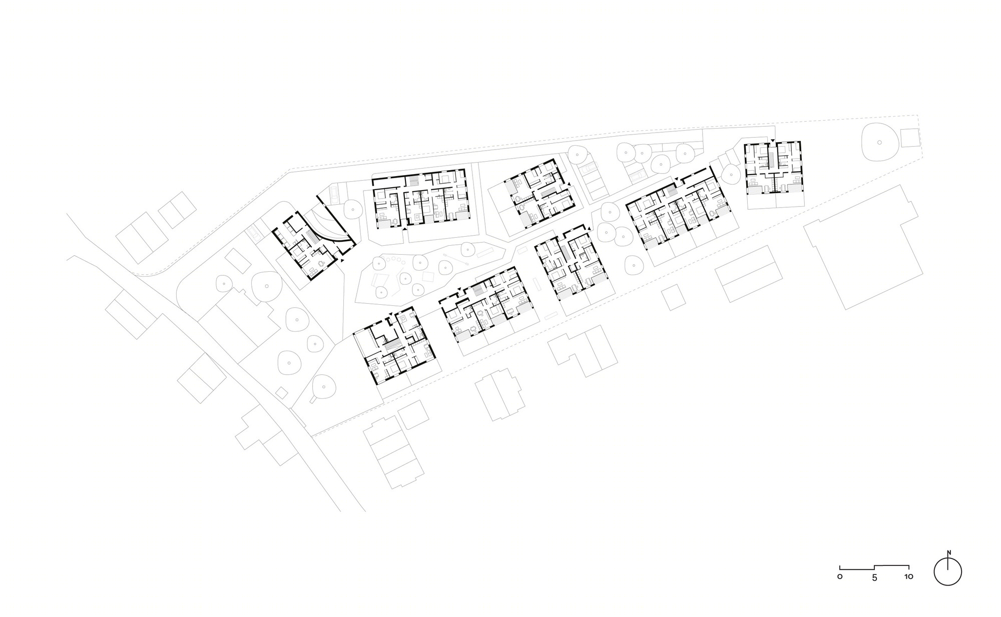 奥地利 Bludenz 镇 Maierhof 住宅区——木质 hybrid construction 与绿色开放空间的和谐融合-2