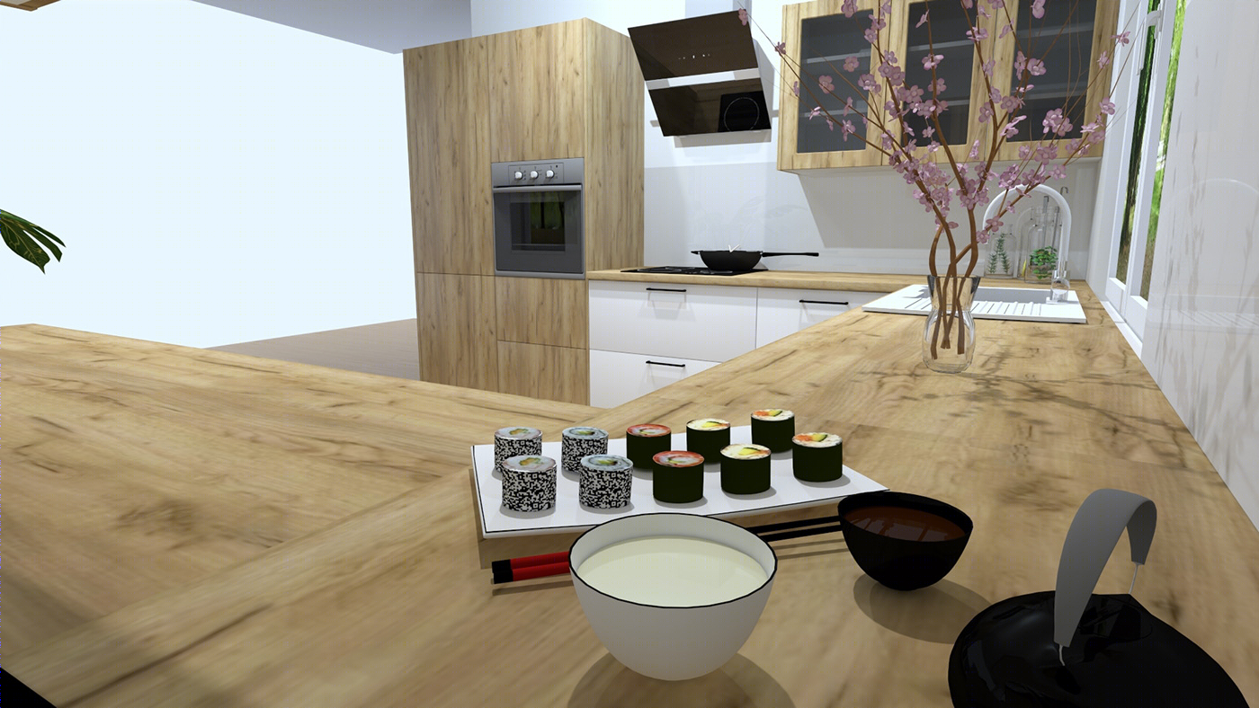 kitchen in the summer cottage-2