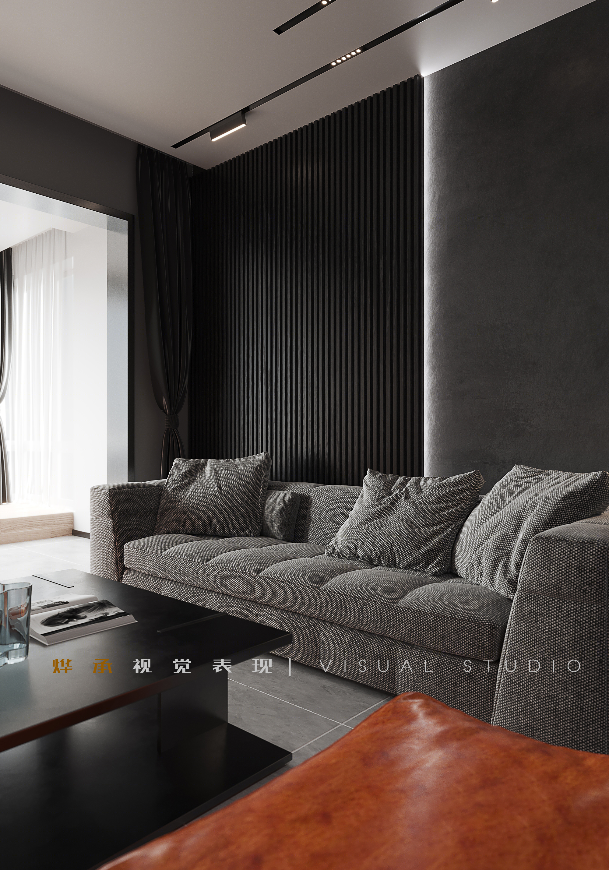 极简黑白灰 | 3dmax2020 cr7.1 ps 的室内设计典范-7
