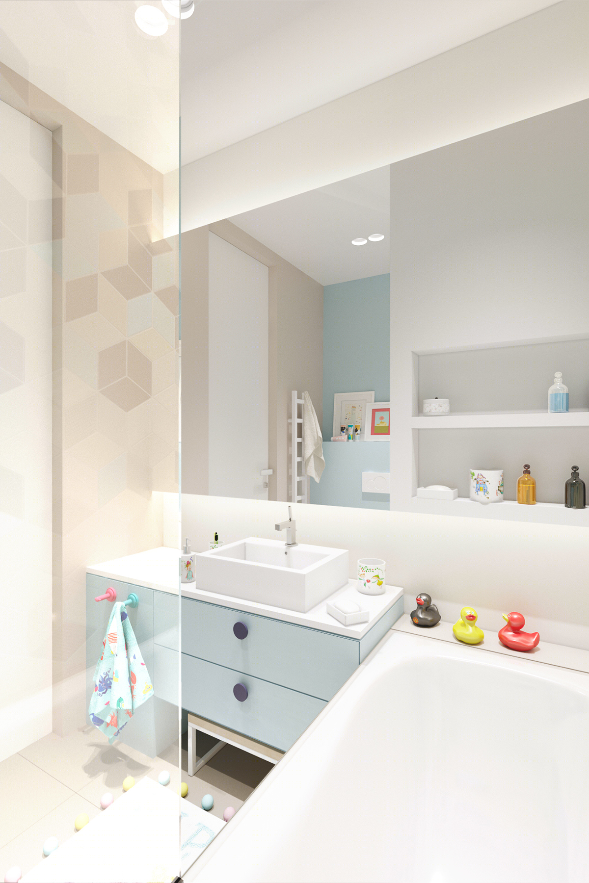 乌克兰设计师打造简约奢华 44㎡一居室，空间利用恰到好处！-57