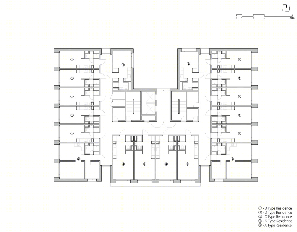 首尔商务区独特 officetel 设计，打造城市公共空间新景观-13