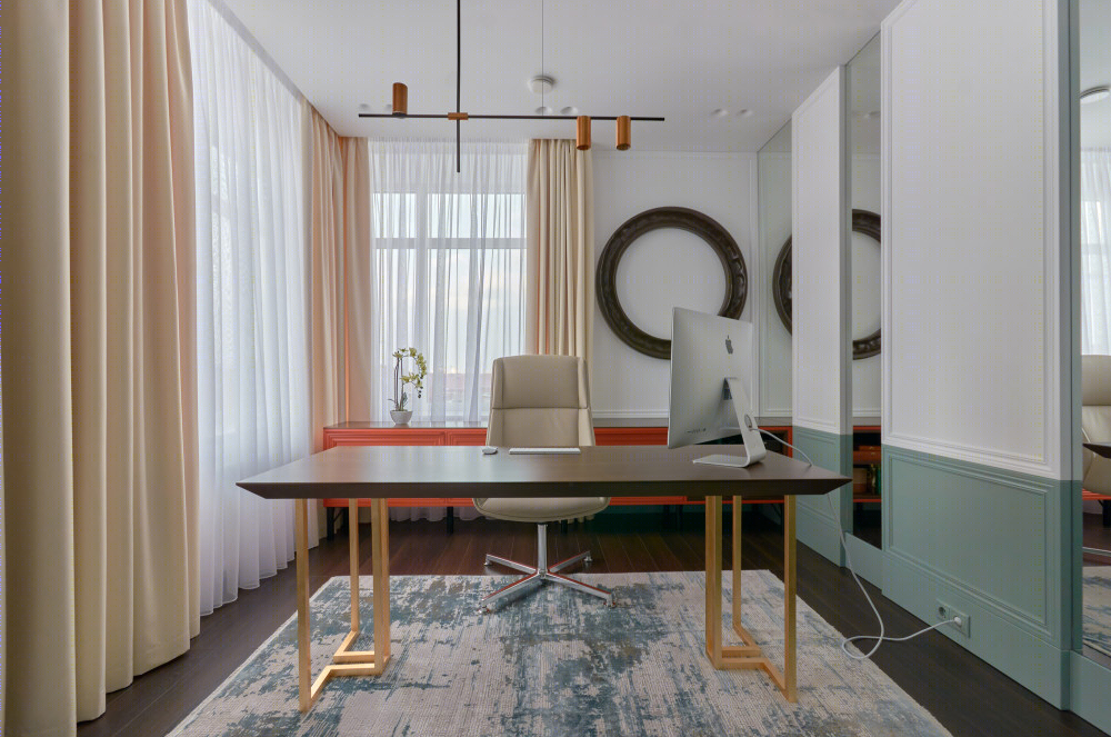 宁静自然氛围的家庭办公设计案例丨ELLEdecoration-32