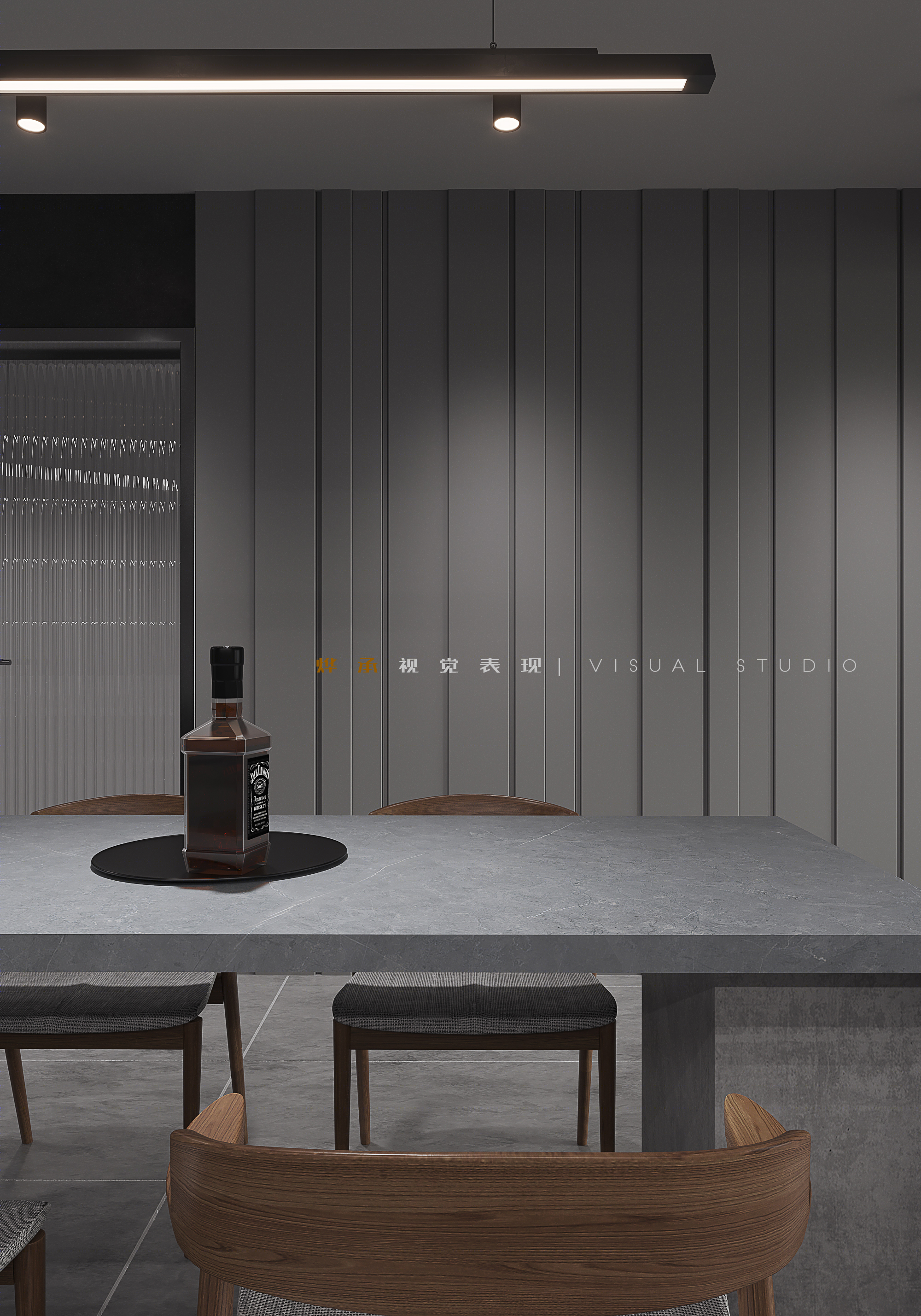 极简黑白灰 | 3dmax2020 cr7.1 ps 的室内设计典范-10