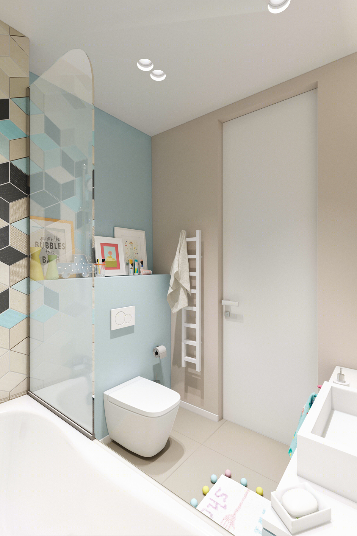 乌克兰设计师打造简约奢华 44㎡一居室，空间利用恰到好处！-59