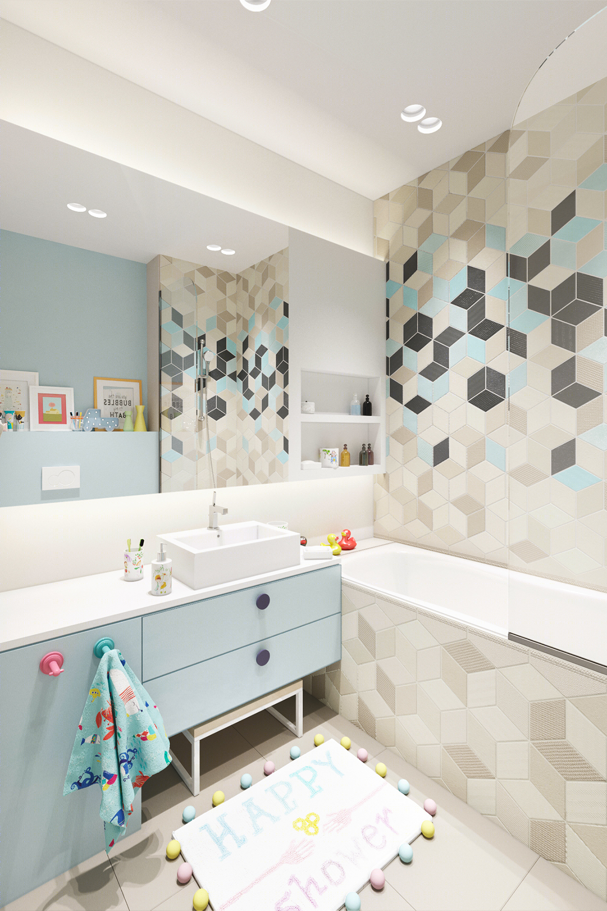 乌克兰设计师打造简约奢华 44㎡一居室，空间利用恰到好处！-58