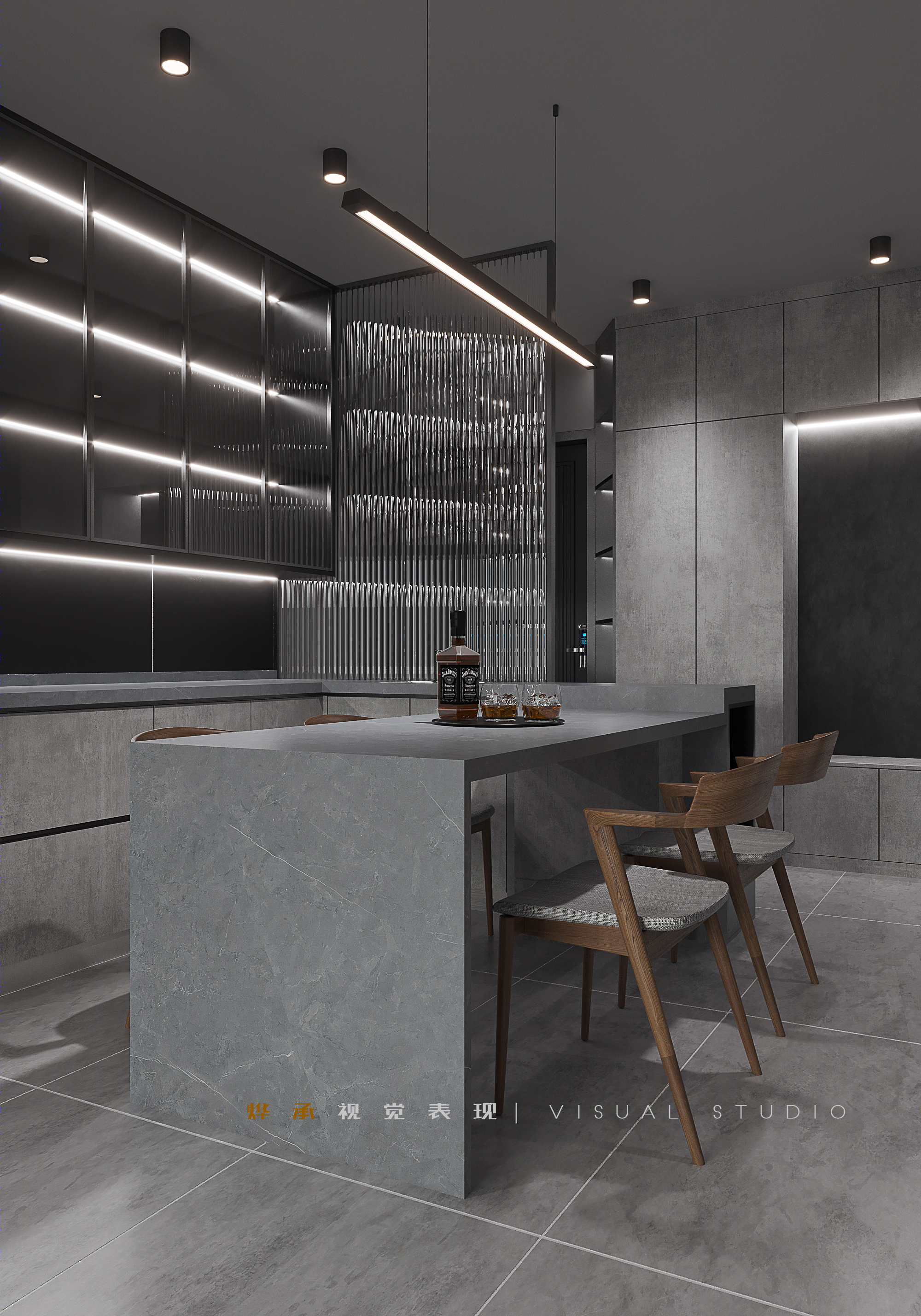 极简黑白灰 | 3dmax2020 cr7.1 ps 的室内设计典范-13