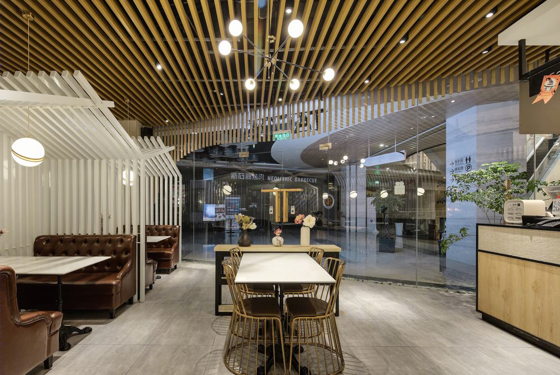 线性元素打造灵动餐厅，降低运营成本-8