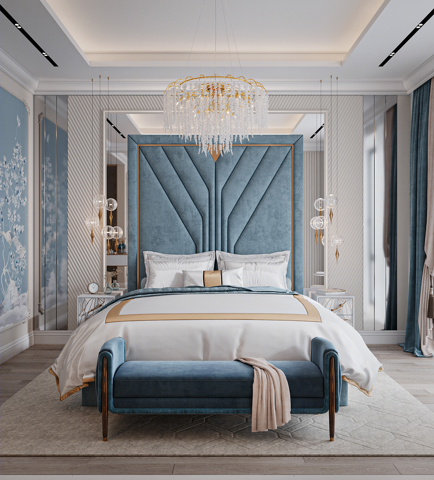 Anastasiya Gushchina丨平层丨Bedroom Visualization in Moscow / Визуализация спальни-0
