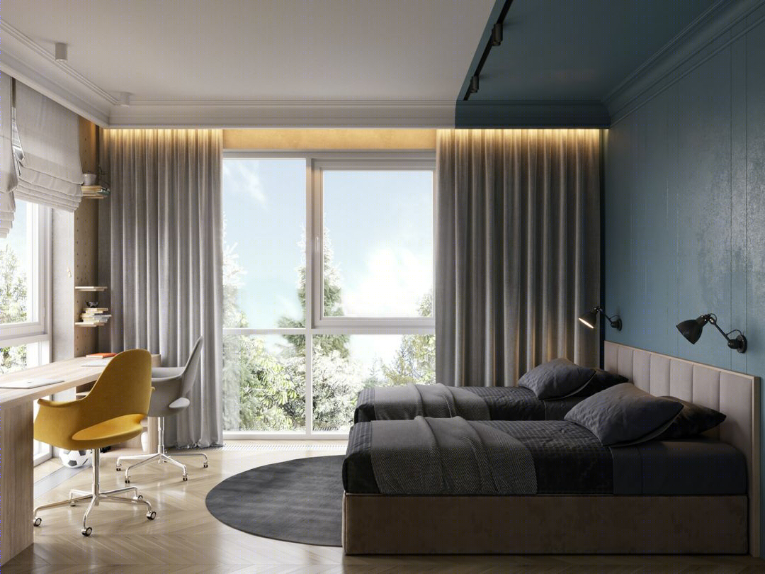 工业风清新时尚住宅设计-31