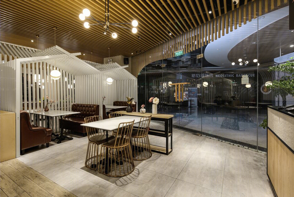线性元素打造灵动餐厅，降低运营成本-15