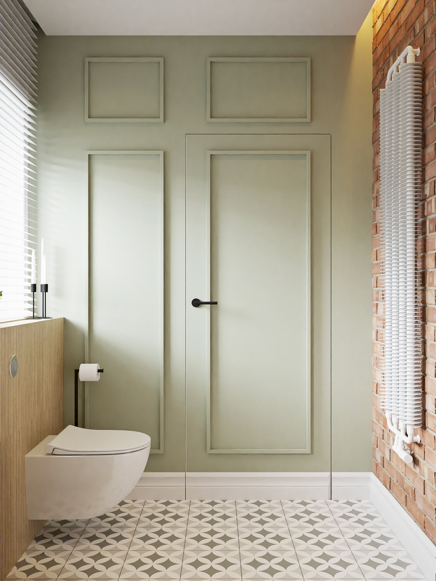 Bathrooms with colour-1