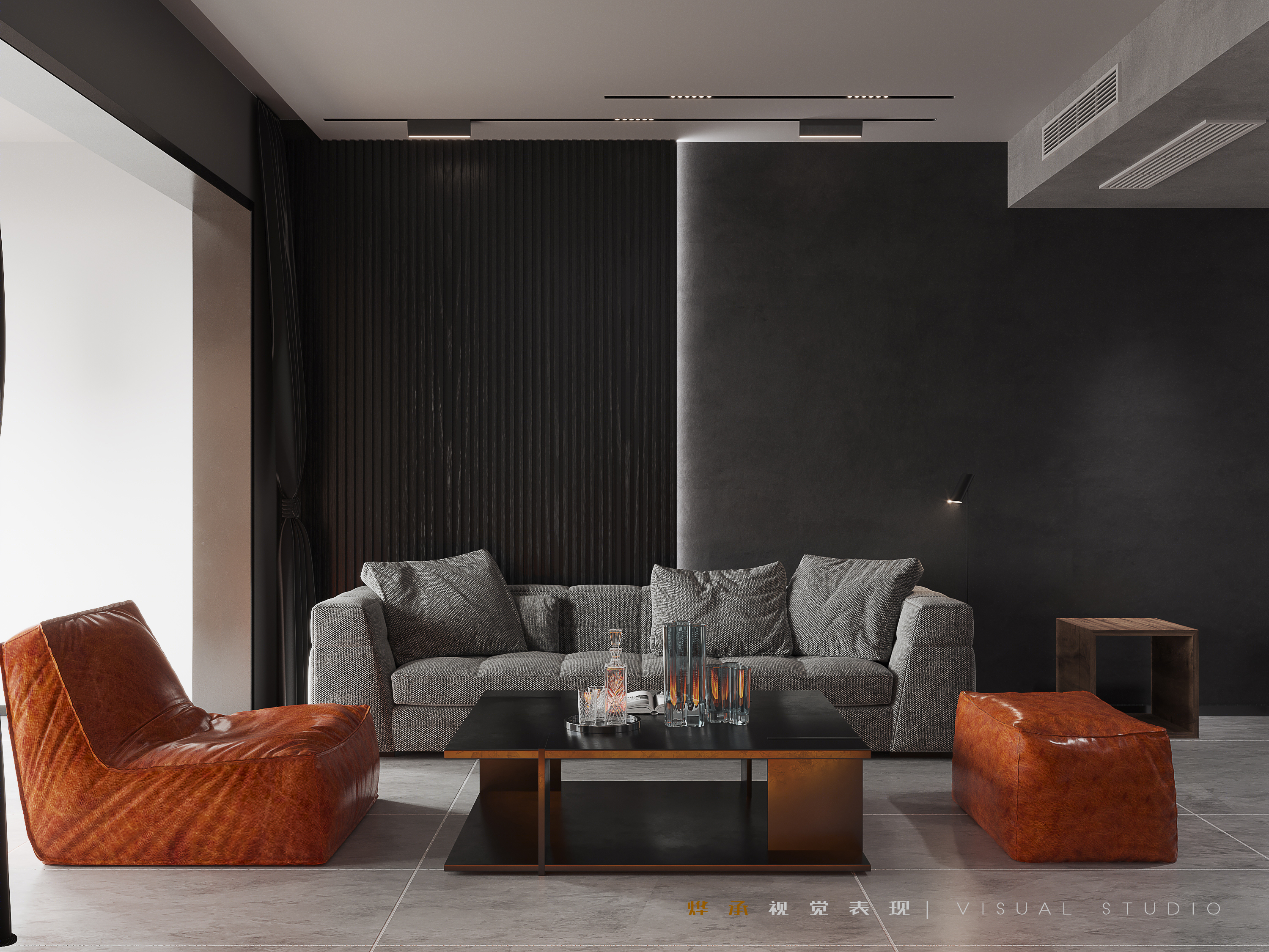极简黑白灰 | 3dmax2020 cr7.1 ps 的室内设计典范-16