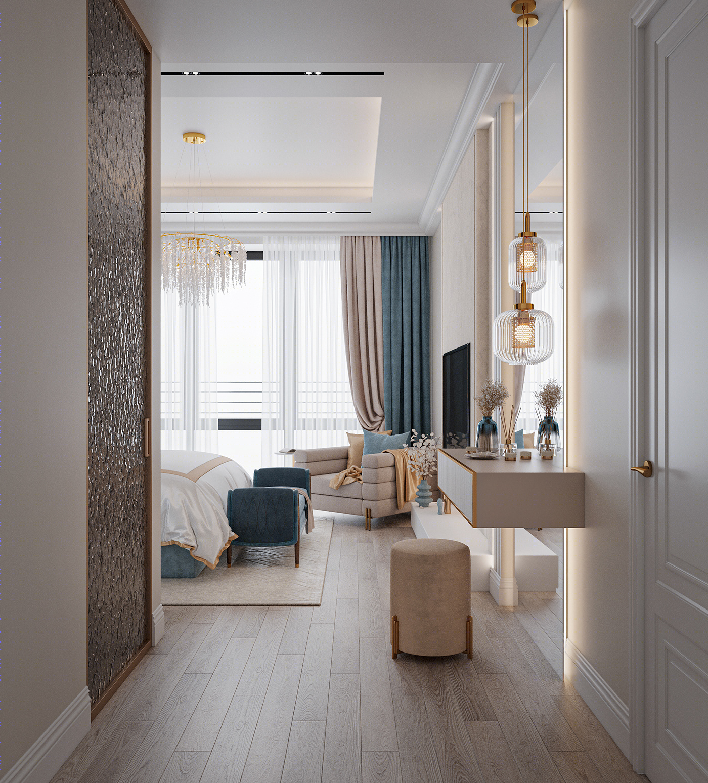 Anastasiya Gushchina丨平层丨Bedroom Visualization in Moscow / Визуализация спальни-3