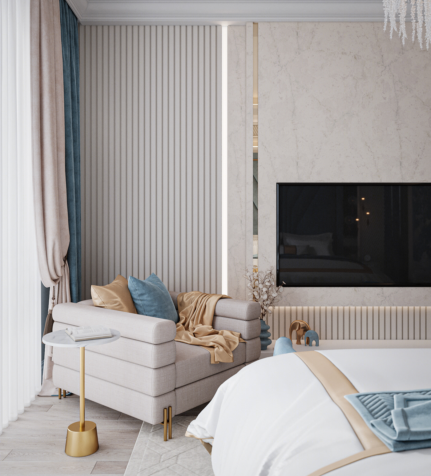 Anastasiya Gushchina丨平层丨Bedroom Visualization in Moscow / Визуализация спальни-4