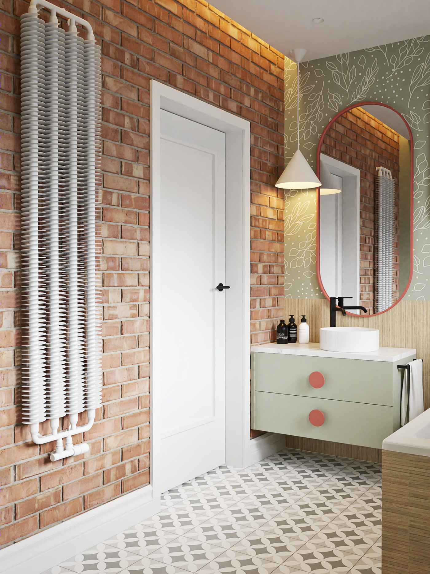 Bathrooms with colour-3